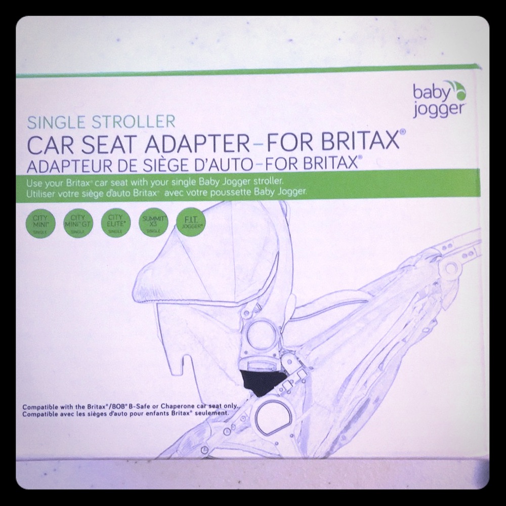 New single stroller car seat adapter- britax